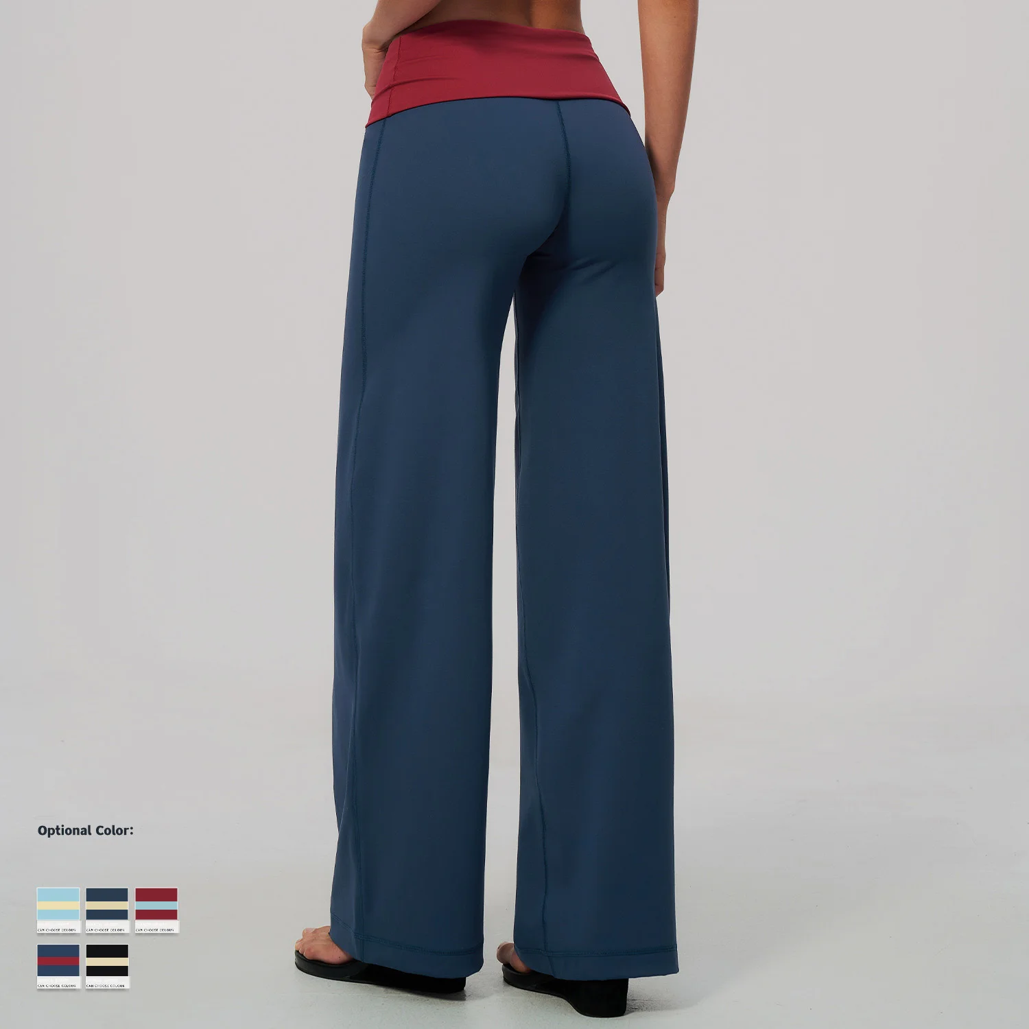 Women's Casual Wide Leg Sweatpants Fold Over Low Rise Yoga Lounge Pants Back to School Clothes for Teen Girls Outfits