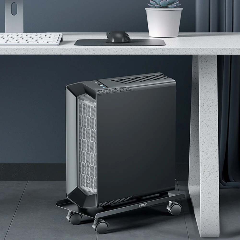 

Steel CPU Stand Mobile PC Holder with Locking Rolling Caster Computer Tower Holder Carts Rolling Stand PC Cart for Desktop Tower