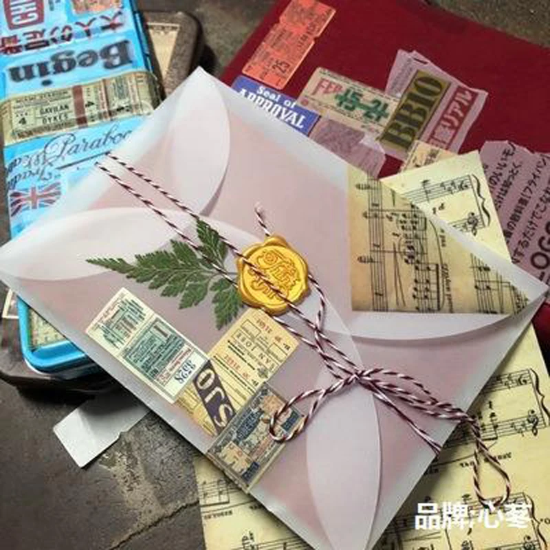 10pcs/lot  Transparent Envelope Vintage Letter Envelopes Translucent  Paper Envelope Blank Small for Wedding Invitation