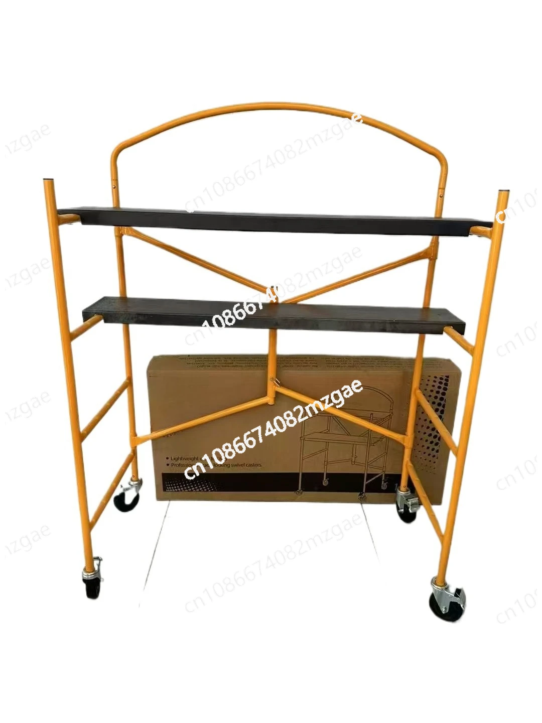 منصة رفع سقالة مجلفنة قابلة للطي من Hot Dip محمولة مع سقالة سميكة بعجلات