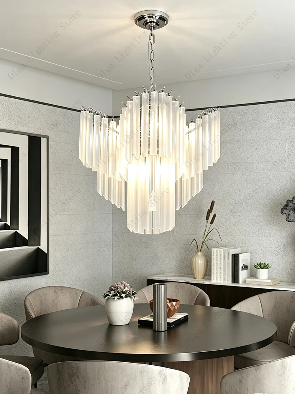 Dining Room Elegant Luxury White Chrome Gold Chandeliers, Upgrade Your Living Room Vintage Lights Suspension Luminaire Lustres