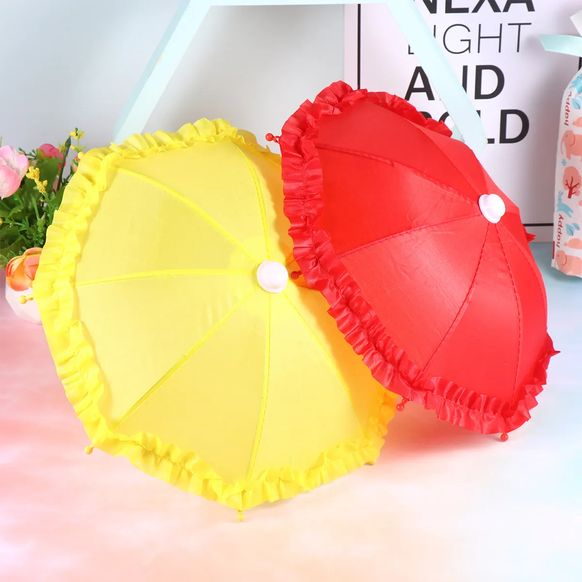 5pcs-metal-mini-umbrella-lace-decorative-for-kids-art-project-party-planners-set-premium-shaft-ribs-safe-easy