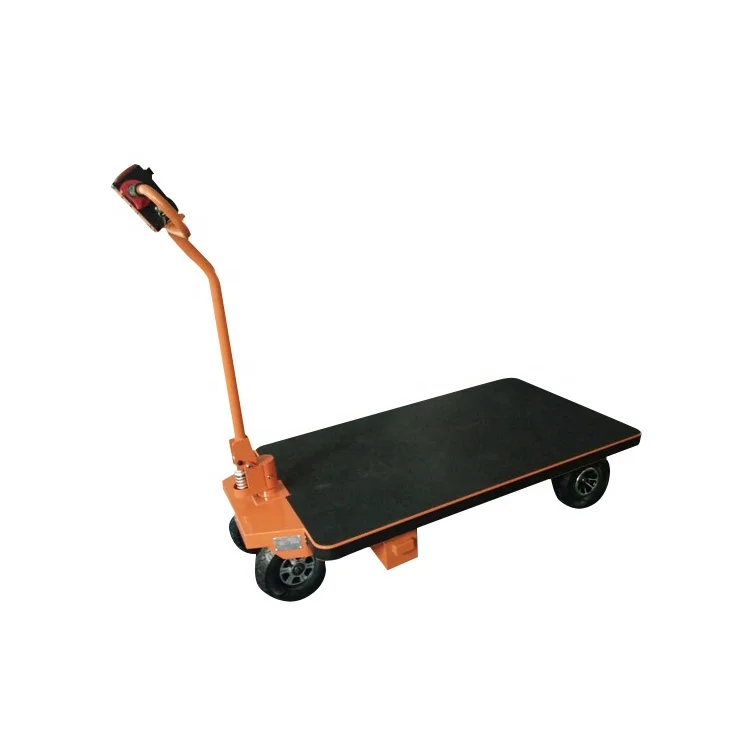 electric transfer trolley outdoor electric flat trolley  for logistics moving cargo hand truck