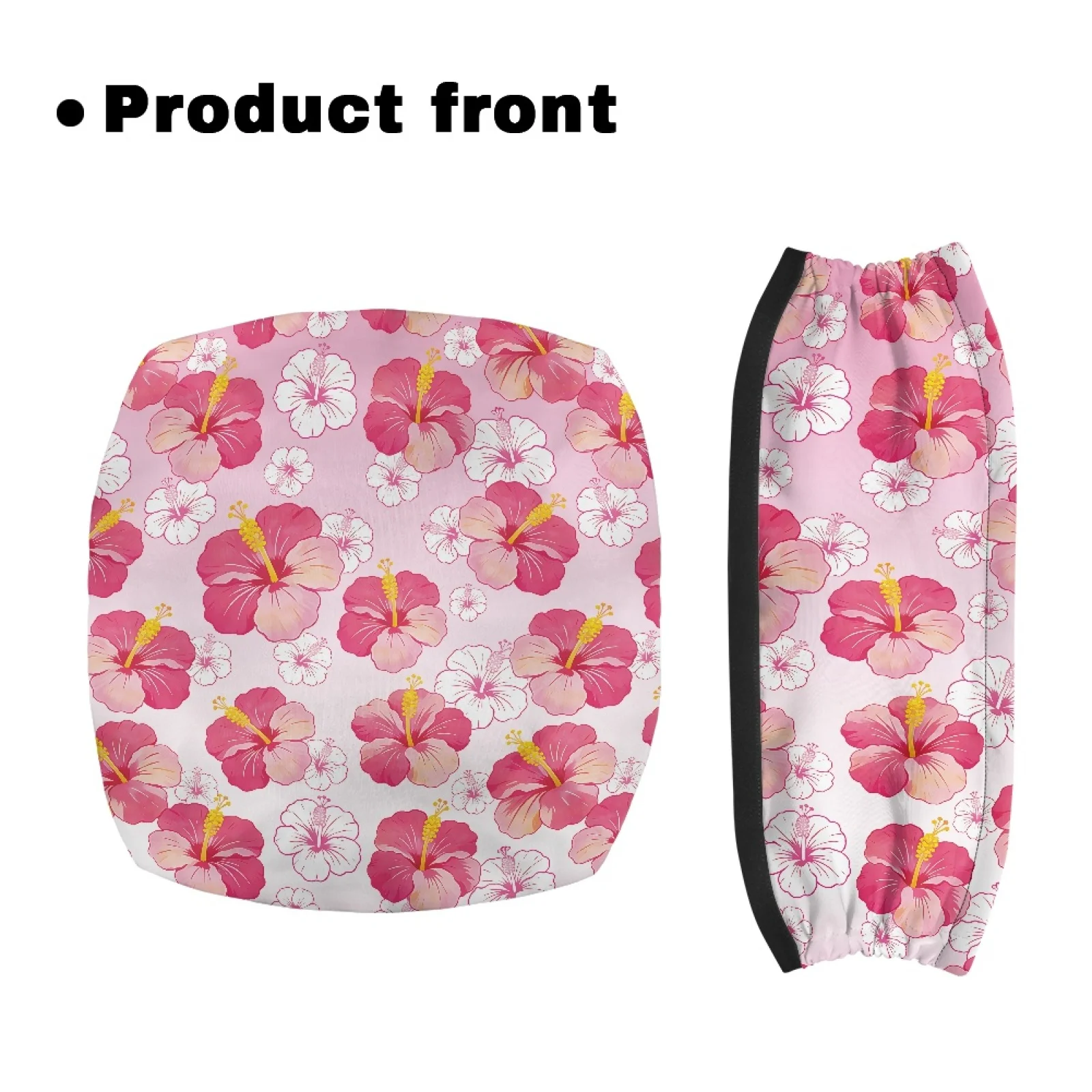 Coloranimal Hibiscus Floral 2PCS Walker Cover Removable Walker Seat Cushion for Senior Ladies