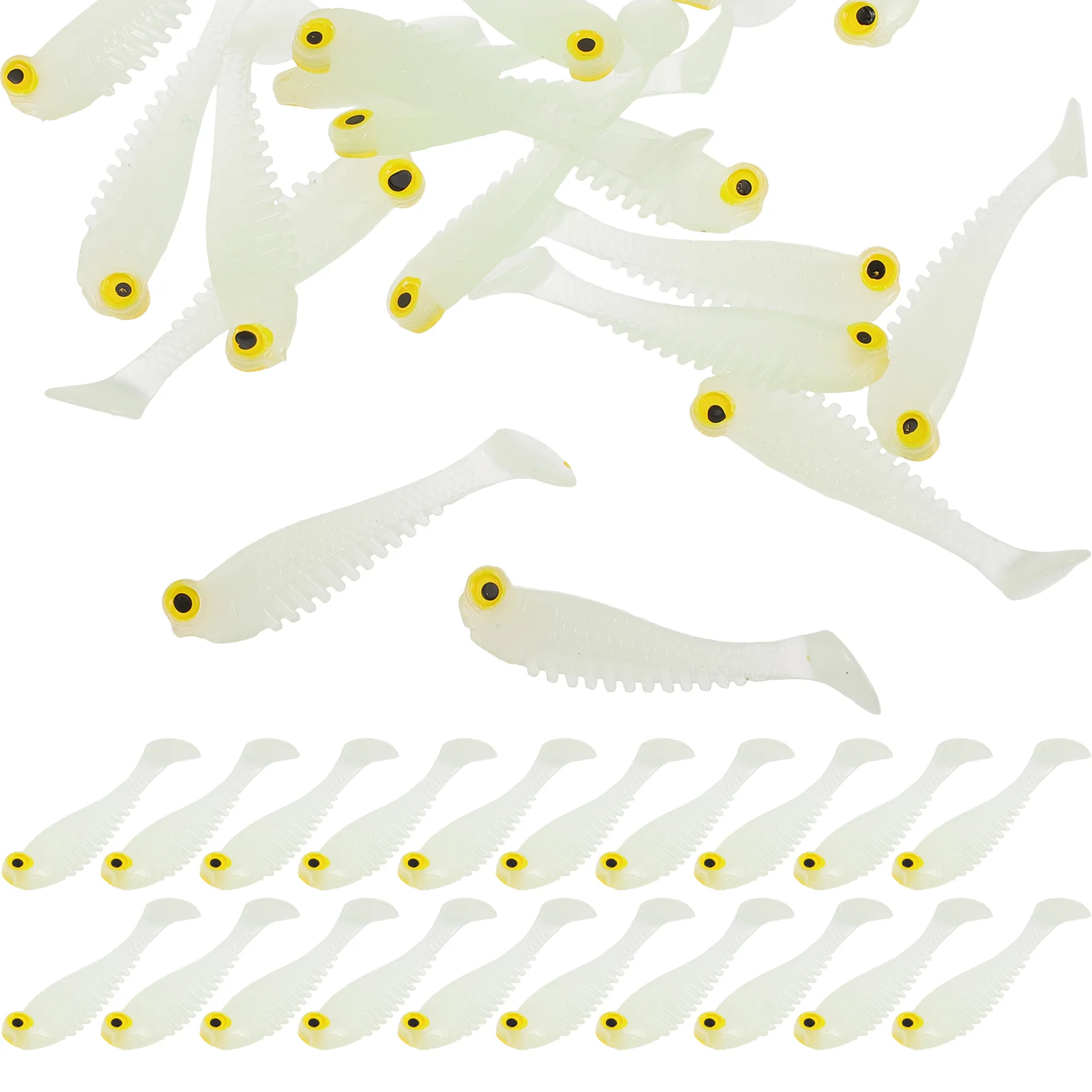 40 pezzi esche da pesca con bagliore notturno esche artificiali vivide sale acqua dolce strumenti affondamento esche riutilizzabili mare all'aperto