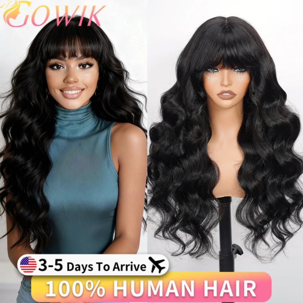 Peluca de cabello humano ondulado con flequillo 3X1, pelucas sin pegamento de cabello humano con flequillo 3X1, peluca frontal de encaje con nudos decolorados para mujeres negras