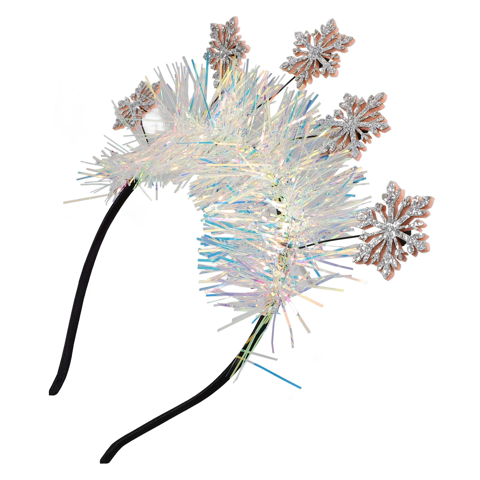 

Glitter Xmas Headband Snowflake Design Christmas Hair Band for Women Holiday Party Headdresses Cosplay Decor Snowflake Headband