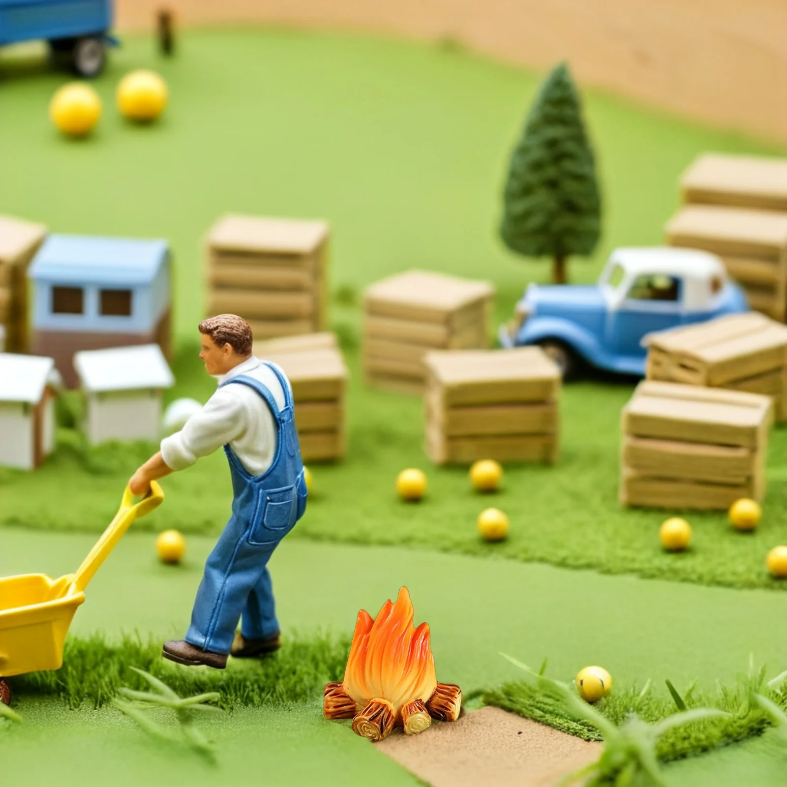 

20 шт., миниатюрное украшение для искусственного костра из смолы, микропейзаж, огонь, товары для кемпинга, вечеринки, украшение для костра, искусственное пламя