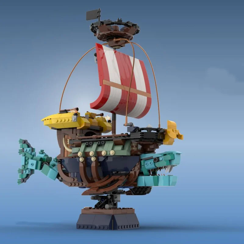 

1004pcs MOC Viking Shark Ship Creator 3 1 Model Building Blocks Construction Toys Christmas Gifts Education Brick Kids DIY Idea