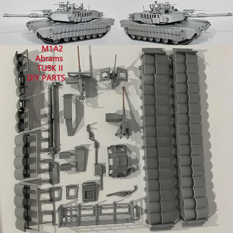 CS Full Metal M1A2 Abrams DIY Parts TUSKII RC Tank Upgrade Set for Henglong 1/16 Radio Control 3918 Model Parts TH21292