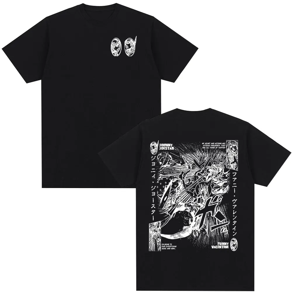 

Anime JoJo Bizarre Adventure Johnny Joestar Funny Valentine T-shirts Men's Women Casual Fashion Short Sleeves Couple Outfits