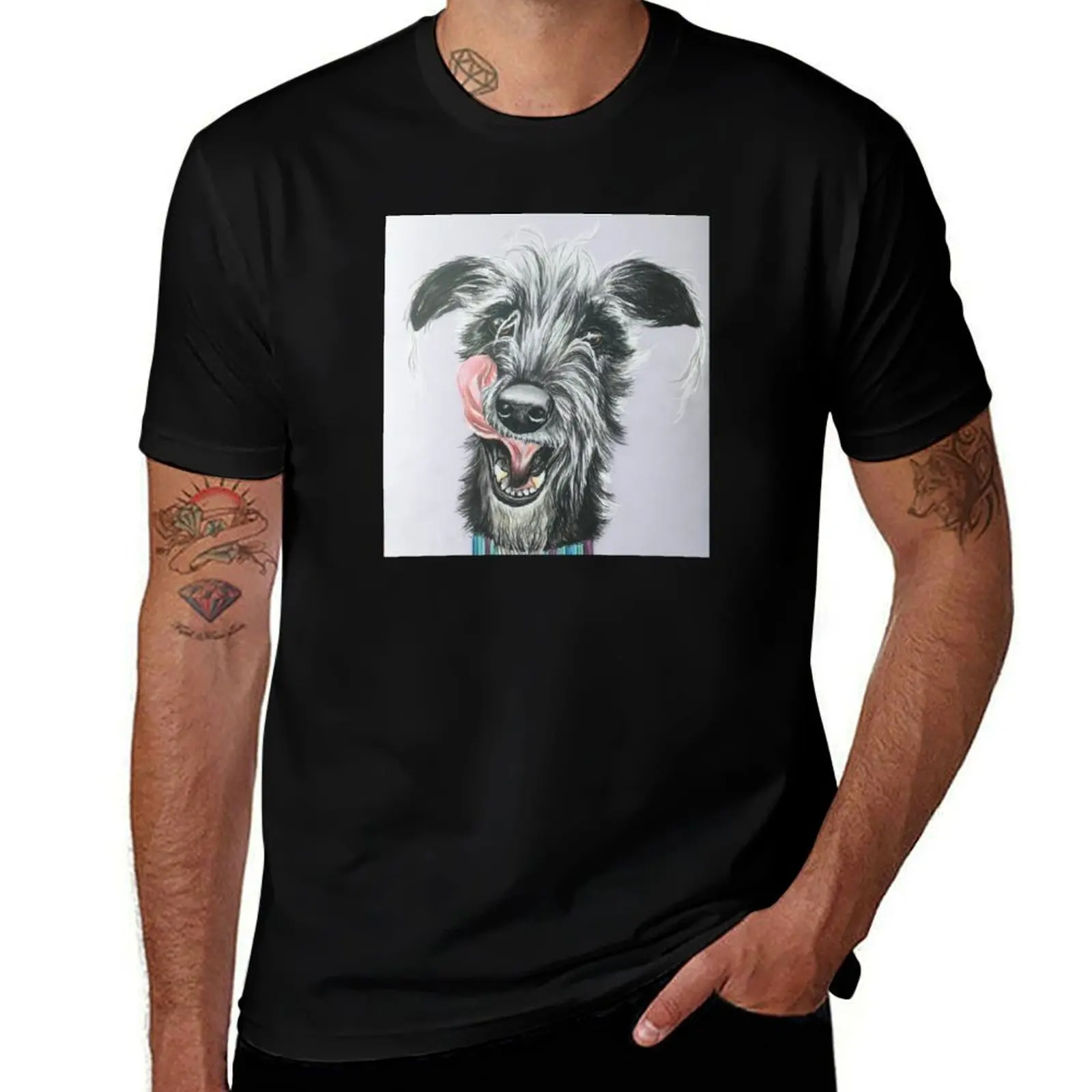 

Cheeky scruffy Lurcher T-Shirt anime t shirts for man cotton t shirt pack T-Shirt