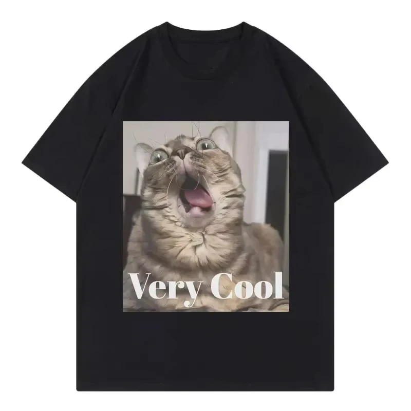 2026 HOT SALE Very Cool Cat Funny Graphic T-shirt Women Clothing Fashion Cute Short Sleeved T-shirt Casual Loose T-shirt