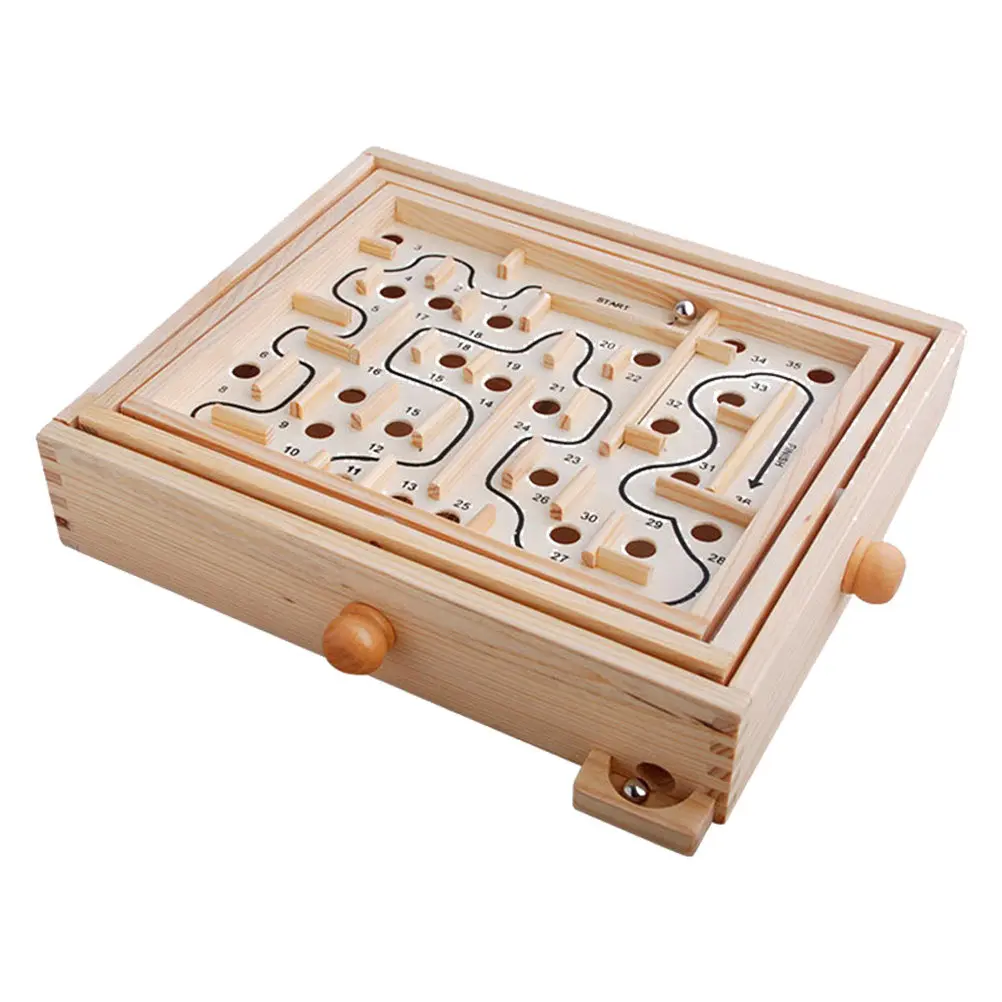 

Wooden Bead Maze Puzzle Educational Brain Development Game for Kids Boys Girls Balanceing Maze Puzzles Beads Challenge