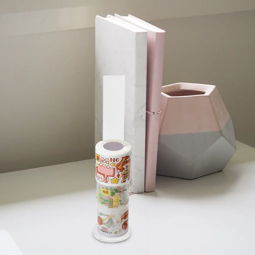 

3 комплекта акриловых подставок для лент, прозрачные держатели для клейких лент, подставки для хранения и демонстрации рулонов двусторонних лент, компактный дизайн