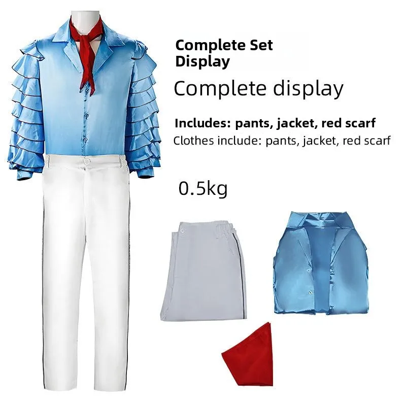 

New Stanely Blue irt Cosplay Costume loween Anime Mask Man Performance Suit Women's Ethnic Stage Costume Spring 2024