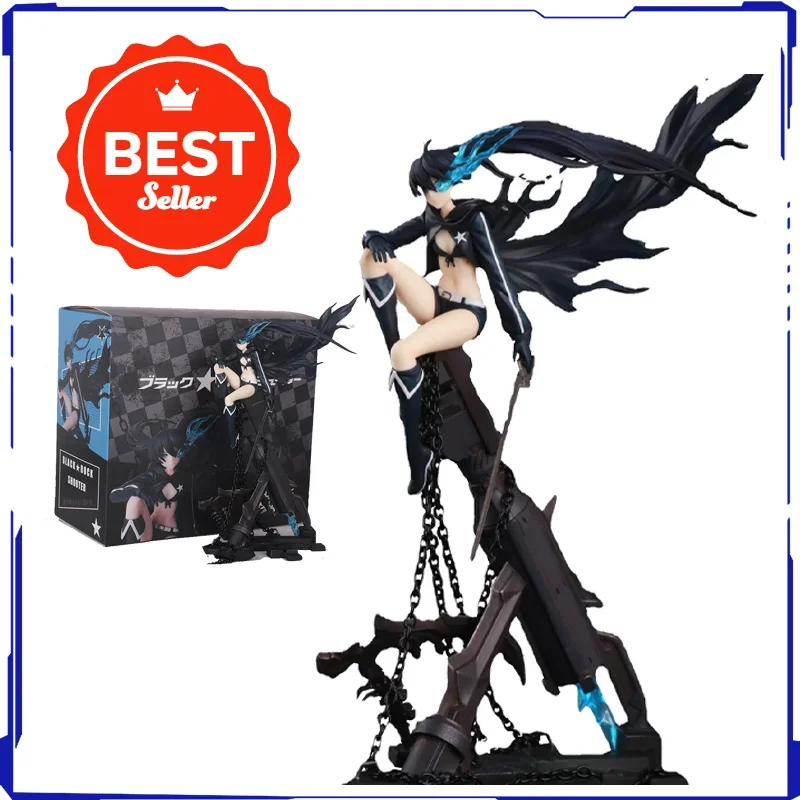 30CM Black Rock Shooter Figure Action Model Decoration Cartoon Doll Ornament Collection Toys Birthday Gift Present Ins Anime