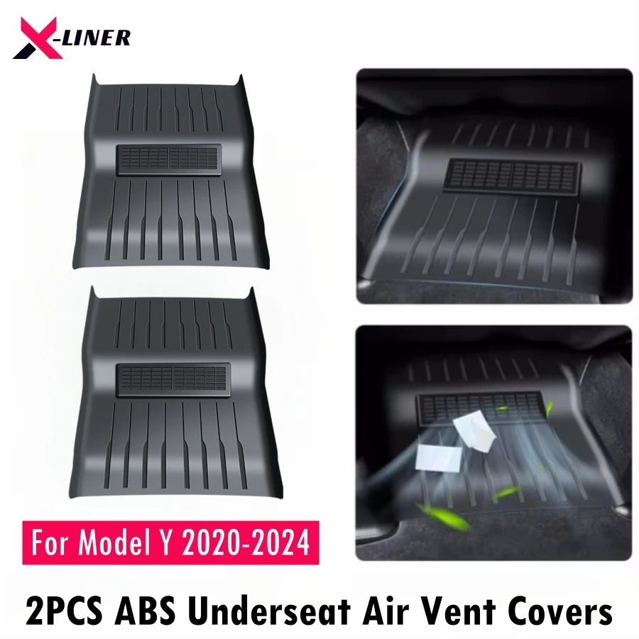 

Backseat Air Vent Cover Grille For Tesla Model Y 2024 2023 Air Vent Fully Cover Pad Integrated Design Protection Easy Install