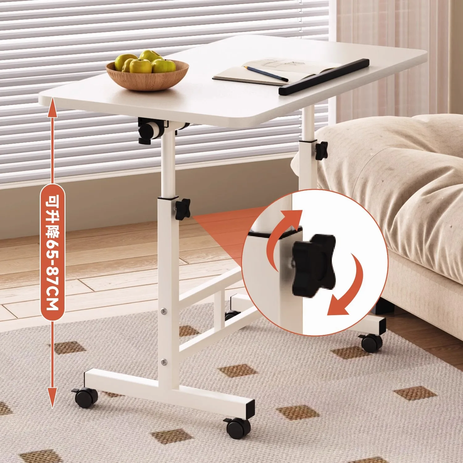 Mobile Bedside Table Adjustable Folding Notebook Elevable Desk Seating Height Adjustable Desk Organizer Motion Economic Office