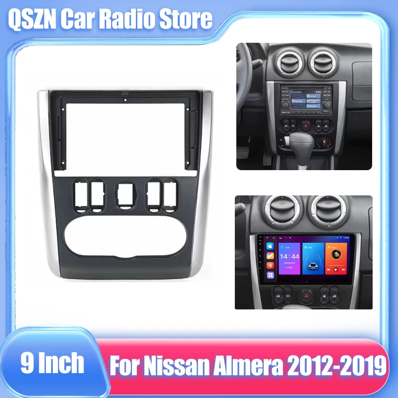 9 inch Car Radio Fascia for Nissan Almera 2012-2019 DVD Stereo Frame Plate Adapter Mounting Dash Installation Bezel Trim Kit