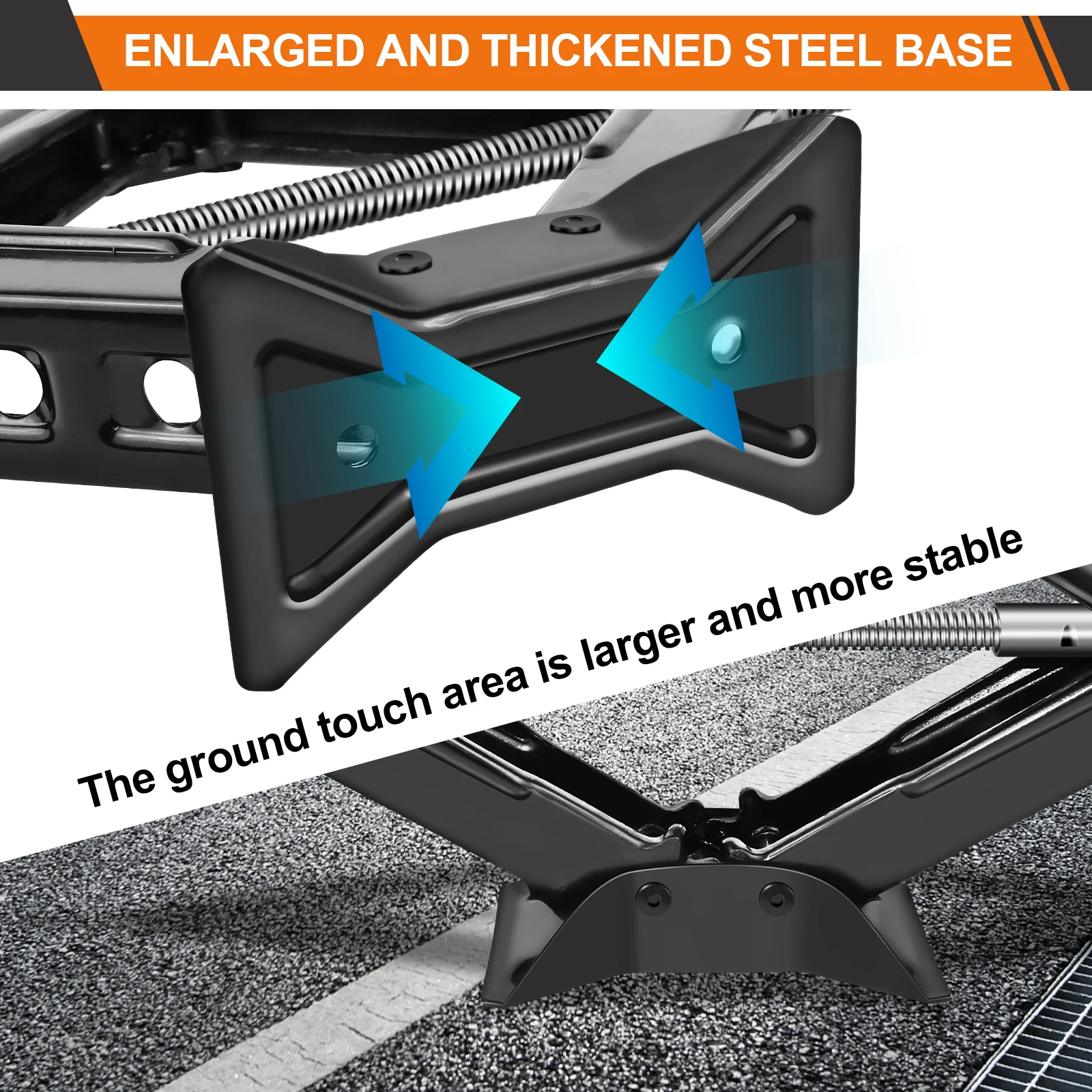 مقبس صدأ مقص 2.0 نغمة، مع مقبض - نطاق 105 إلى 385 مم، مقبس Losange مع رافعة، لتغيير الإطارات، للاستخدام العالمي #3