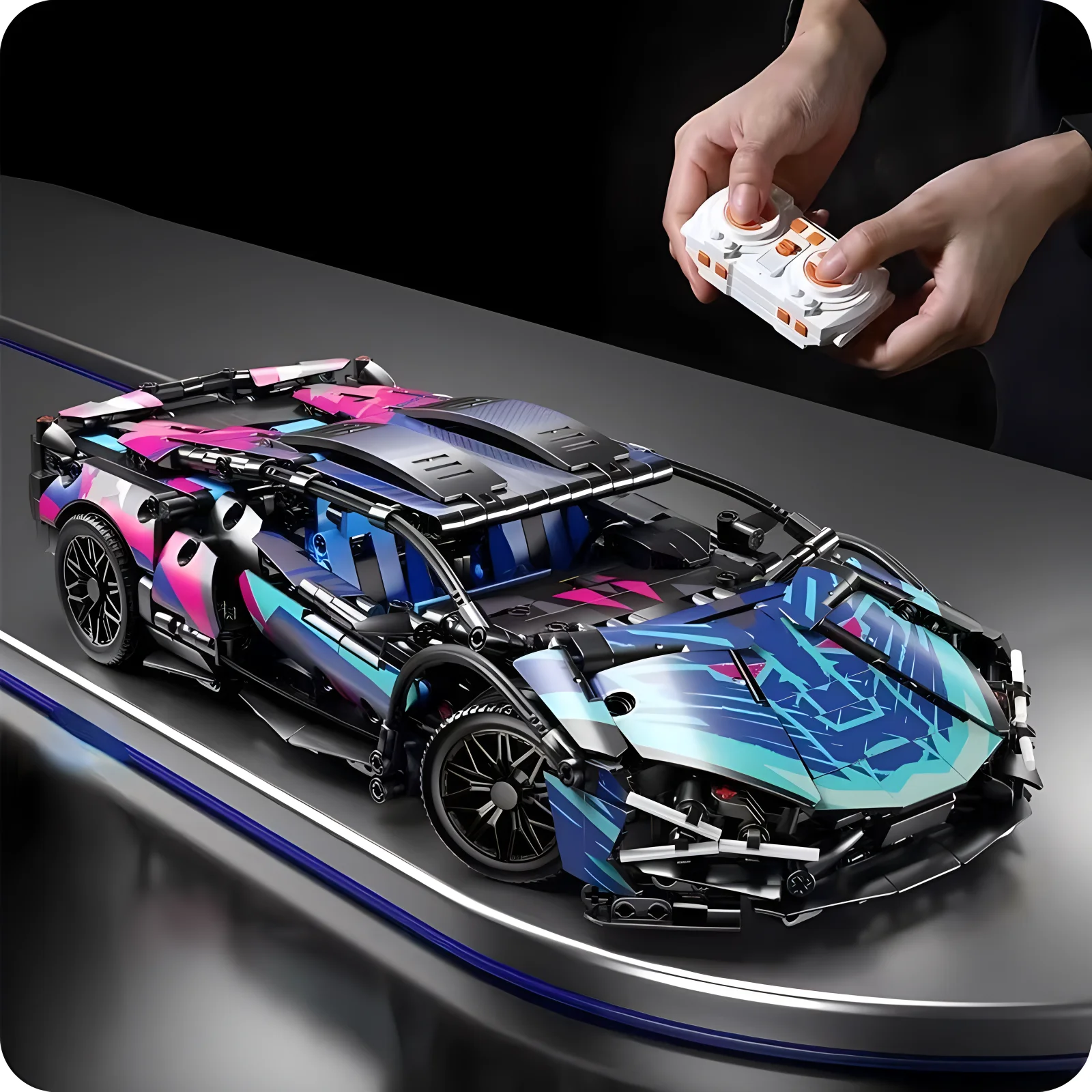 New Building Blocks Roadster Technology 1:14 Racing Roadster building blocks Assembly brick vehicle toy gift for boys1314 pcs