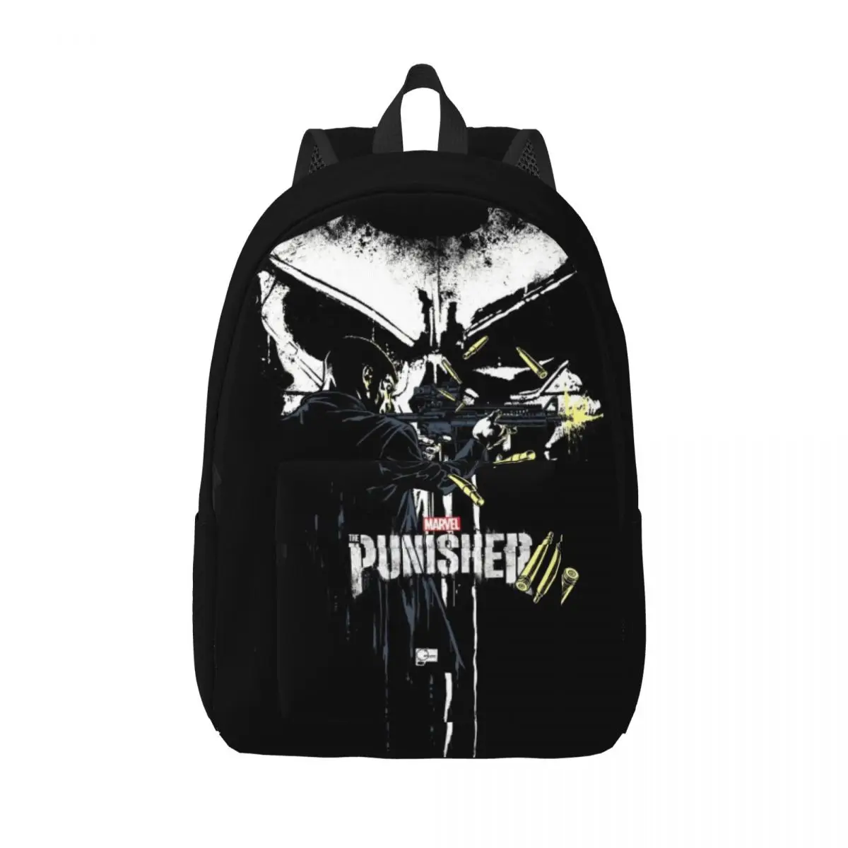 Custom Punisher Wallpaper Canvas Backpacks Women Men Basic Bookbag for School College Bags