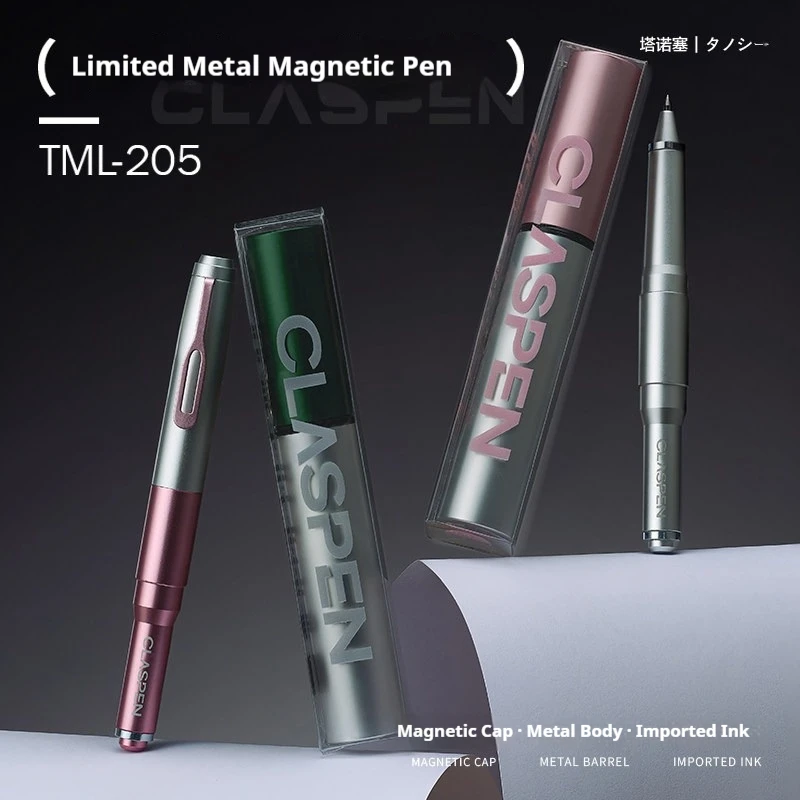 

TANOOCI Magnetic Stylus Pen 0.5mm Imported Ink All-Metal Frosted Barrel Magnet Cap Ballpoint Pens Luxury Women Men Business Gift