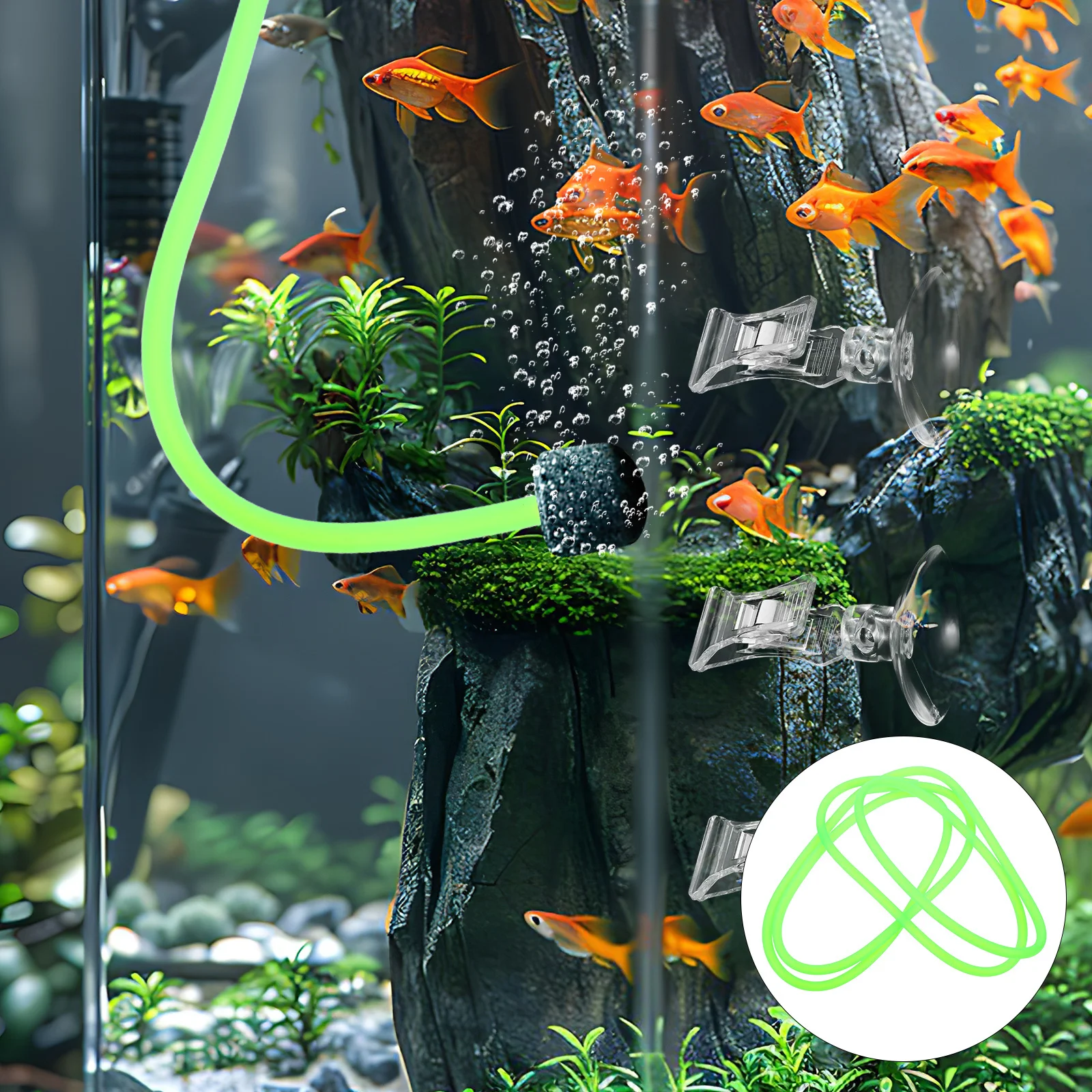 

PVC Hose Aquarium Airline Tubing 1.5m Air Pump Fish Tank Oxygenation Aeration Water Filling Garden Hose Pipe Tubing