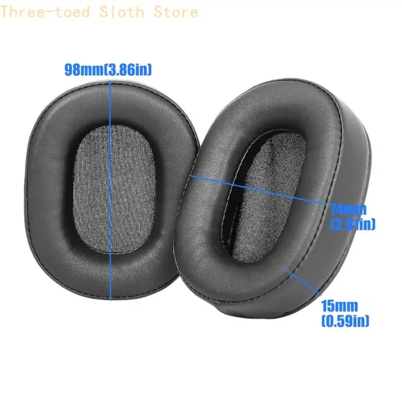 EarCup-Ohrpolster-Reparaturset für PM3-Kopfhörer, Paar Ersatz-Ohrpolster aus schwarzem Schaumstoff zum Abziehen oder Abflachen – Detail 6
