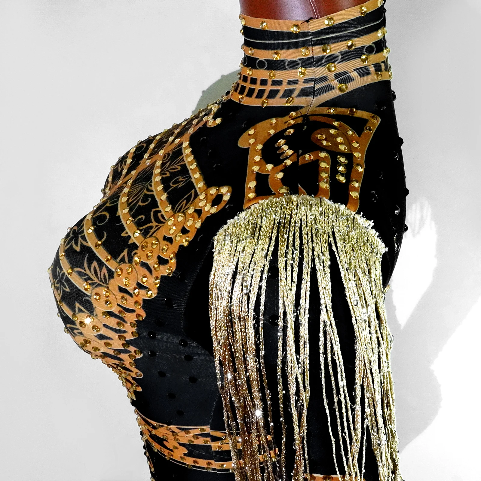 مثير المرأة هامش حجر الراين القطب الرقص بذلة ملهى ليلي أداء الزي سحب الملكة تظهر زي 2025 تصميم جديد حار