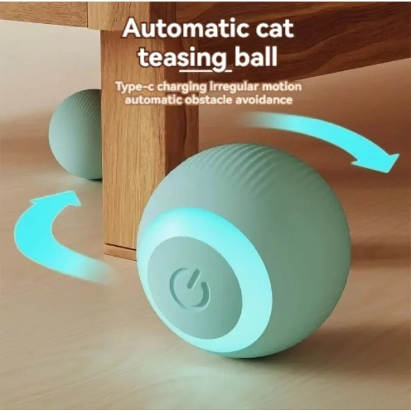 

Smart Rolling Ball Toys for Indoor Interactive Playing Rechargeable Cat Toys Motion Ball Self-Moving Kitten Toys