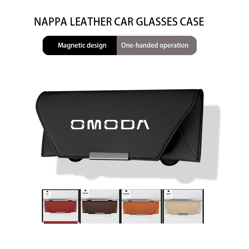 

For Chery Omoda 5 E5 Ev C5 C9 5 Logo Key Cover Case 2025 Accessories Car Visor Sunglasses Glasses Holder Glasses Box Case Clip