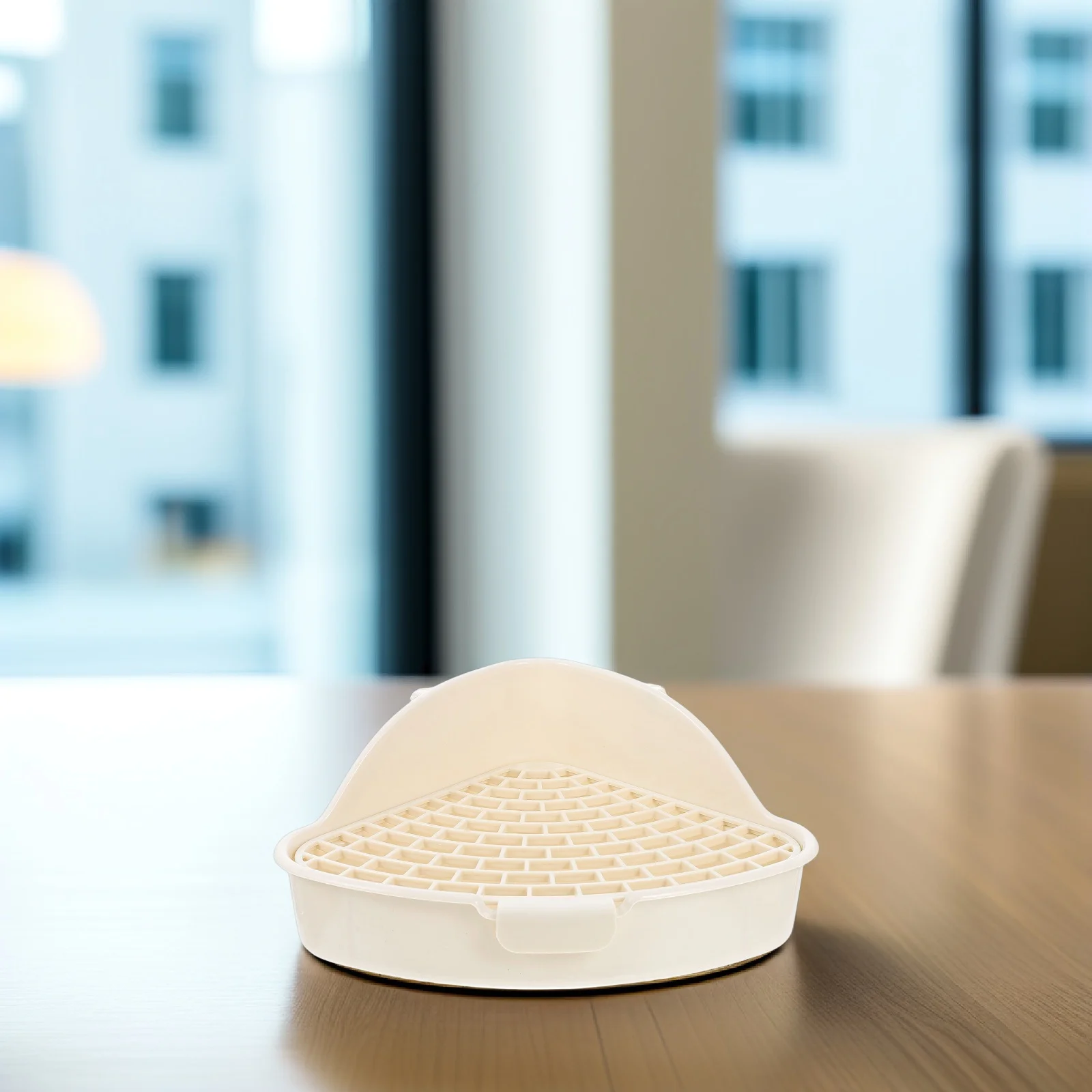 

Pet Cleaning Litter Box Premium Pp Material Easy Clean Double Hook Design Cage Bunny Toilet Rabbit Guinea Pig Hamster