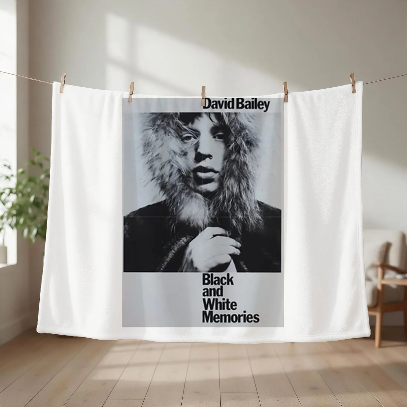 Bailey Black and White Memories Album Cover Throw Blanket couch cozy soft plush fuzzy picnic outdoor blanket