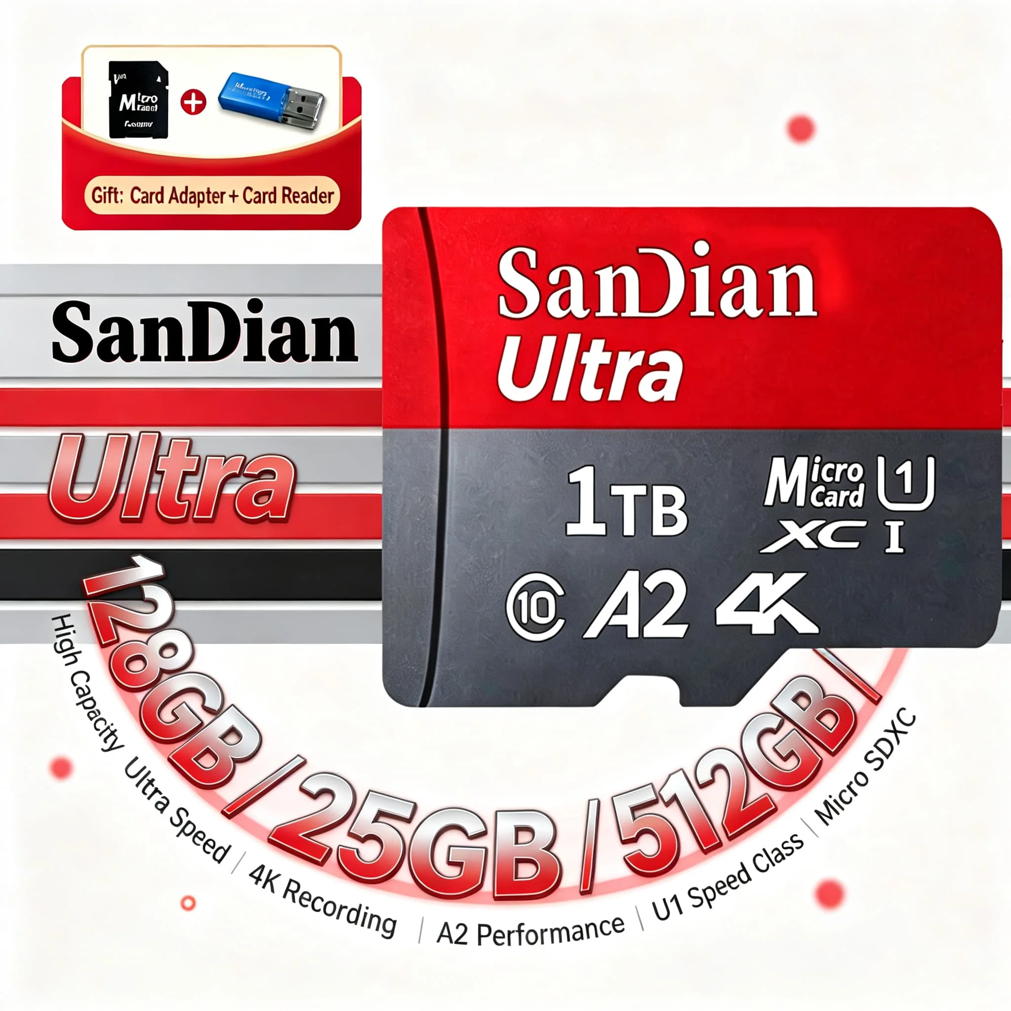 Micro TF SD Card 128GB 256GB 512GB 4K Video Class 10 High Speed Stable Memory Phone Camera MP3 Ultra Core Pro Speed Premium