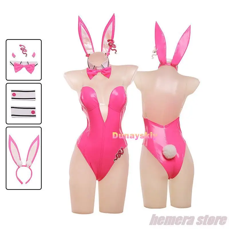 NIKKE-Costume de Cosplay de la Déesse de la VicQuantité pour Femme, Uniforme Sexy de Lapin Blanc Noir, Déguisement d'Halloween imbibé