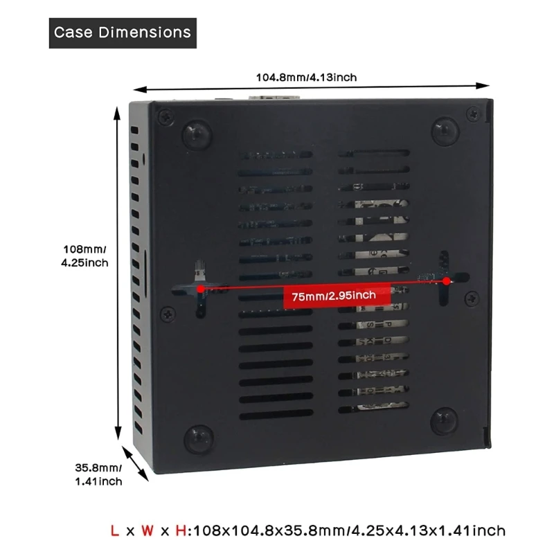 N506 Metal Case- voor Orange 5 5B Behuizing met Koelventilator Legering- Heatsink Pads Ondersteunt NVMe SSD 2280