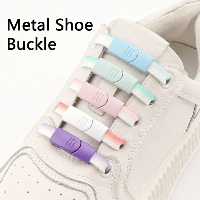 1 Pair Magnetic Buckle No Tie Shoelaces Tieless Lazy Shoe Laces Lock Quick Release Clasp Fits Casual Shoes Sneakers Boots Canvas