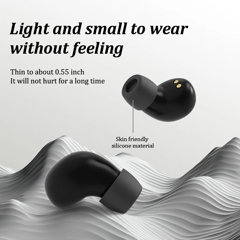 SHUKE SK19 Mini Invisible Headphones Bluetooth 5.3 Wireless In-Ear Earphones HIFI Music Headset With Mic Noise Reduction Earbuds image 4