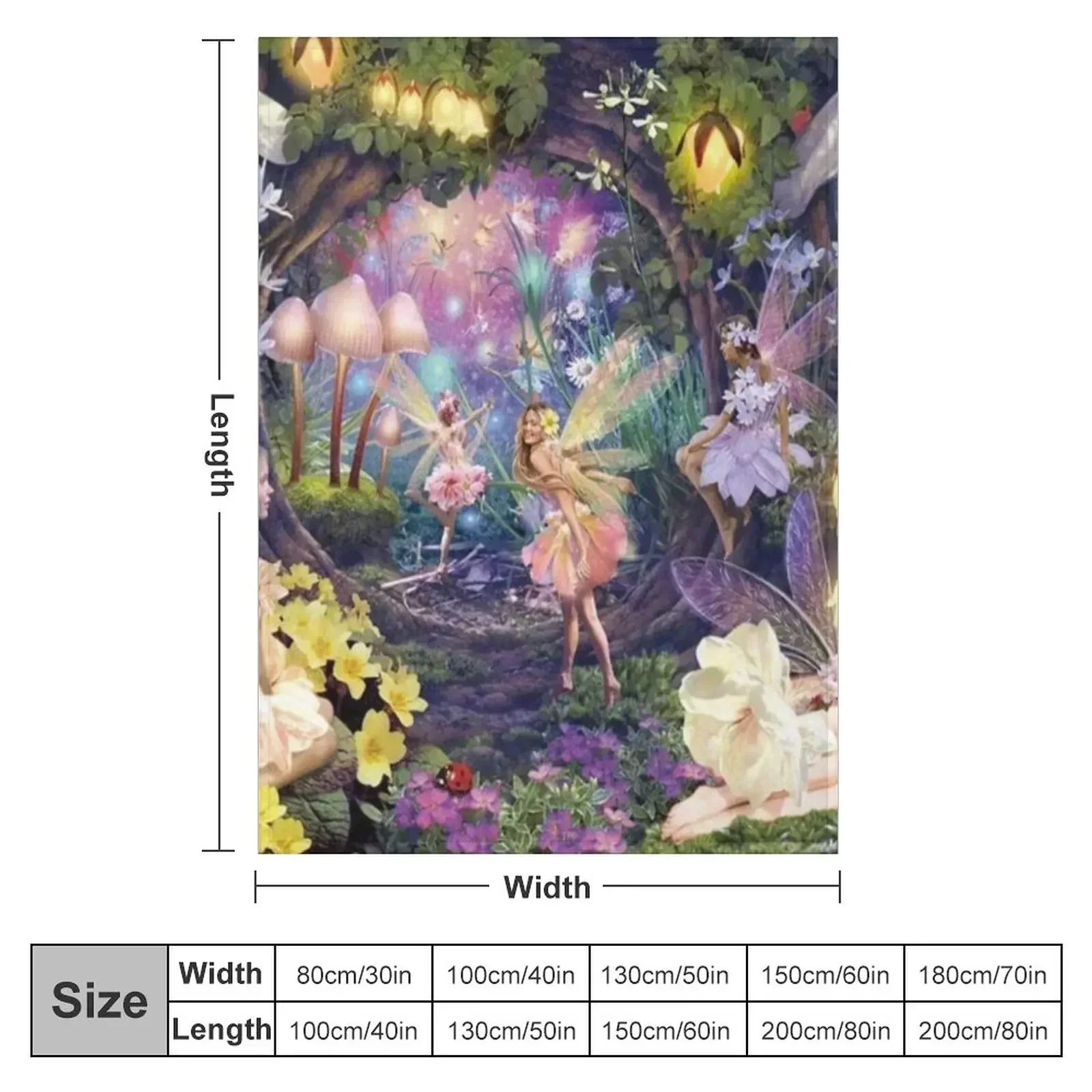 Flower fairies Throw Blanket Nap Furry Camping Hairys Blankets
