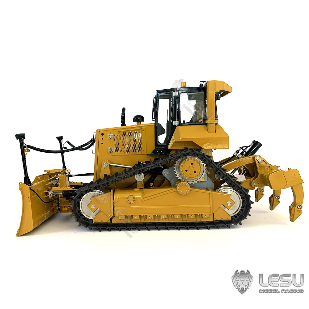 LESU Aoue DT60 1/14 RC Bulldozer idraulico telecomando Bulldozer finito modello di macchina pesante costruzione auto trattore cingolato