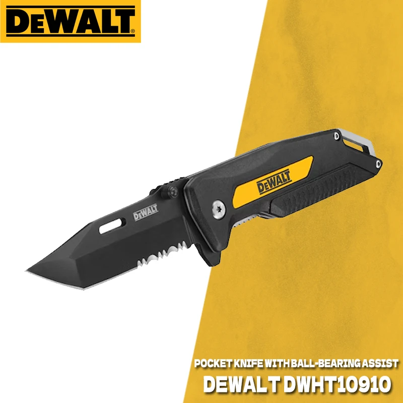 

Dewalt DWHT10910 Pocket Knife With Ball-Bearing Assist Utility Knife Folding Knife Pipe Wood Cutter Tools DEWALT Hand Tools