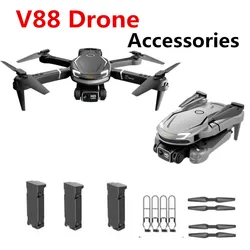 V88 Mini Drone oryginalne akcesoria 3.7V 1800mAh / 3600mAh bateria śmigła klonowy liść do części zamiennych V88 drona