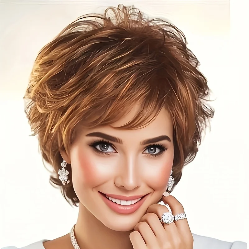 Women's Short Synthetic Wigs - Natural Appearance, Suitable for Everyday Appearance, Wig Accessories