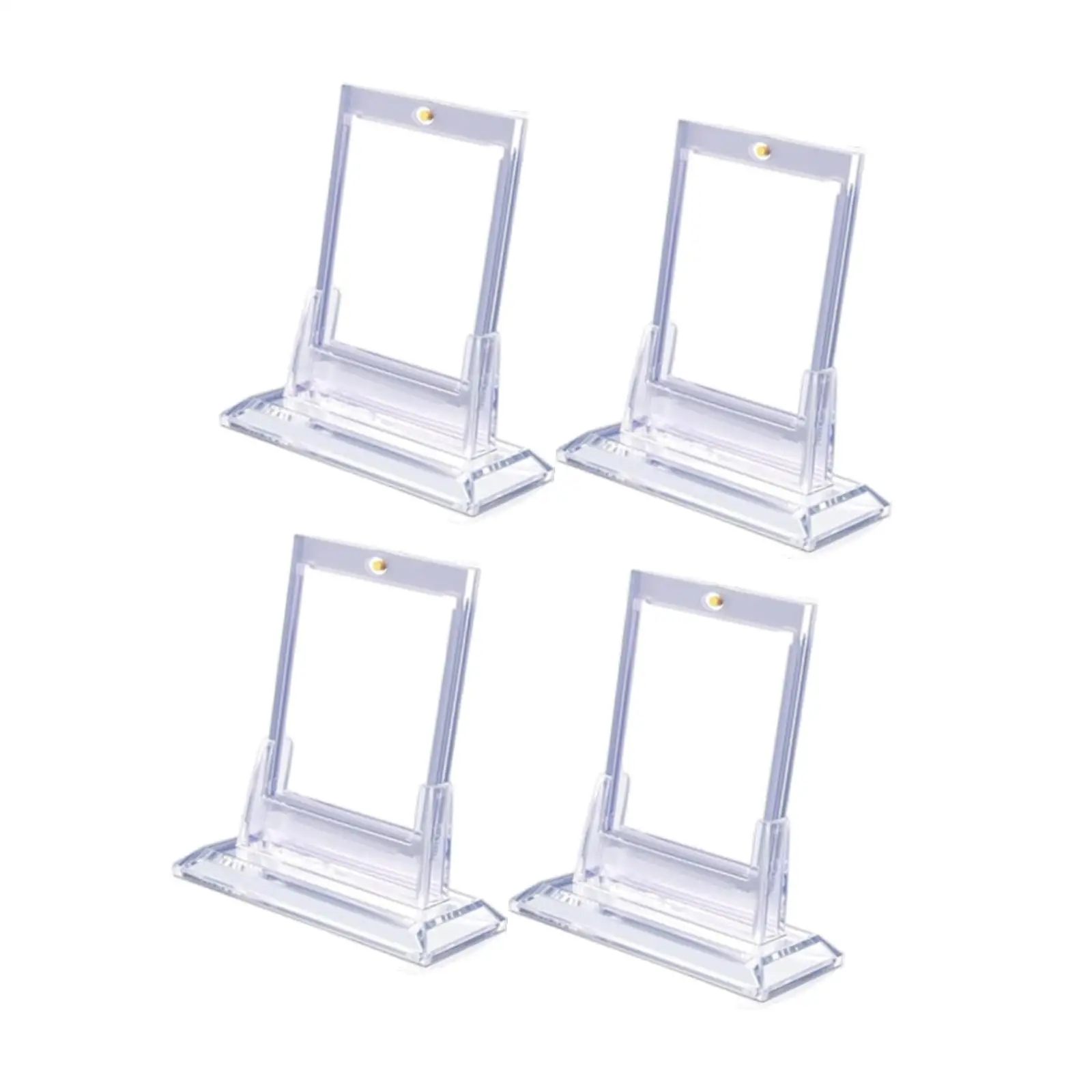 4Pcs 35PT Card Holders with Card Stands Card Cases Clear Hard Cases Sleeves for