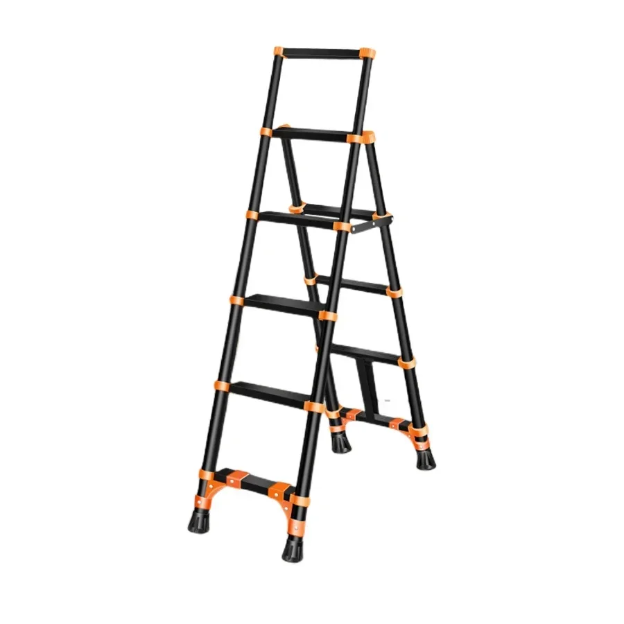 Hot selling thickened aluminum alloy telescopic home ladder 4+5 steps folding ladder