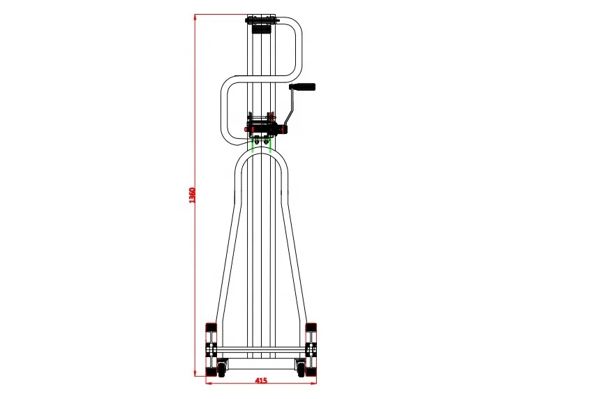 Giant Move Capacity 120kg Mini Fork Lift Hand Winch Stacker, Liftsmart Straddle Leg Manual Stacker