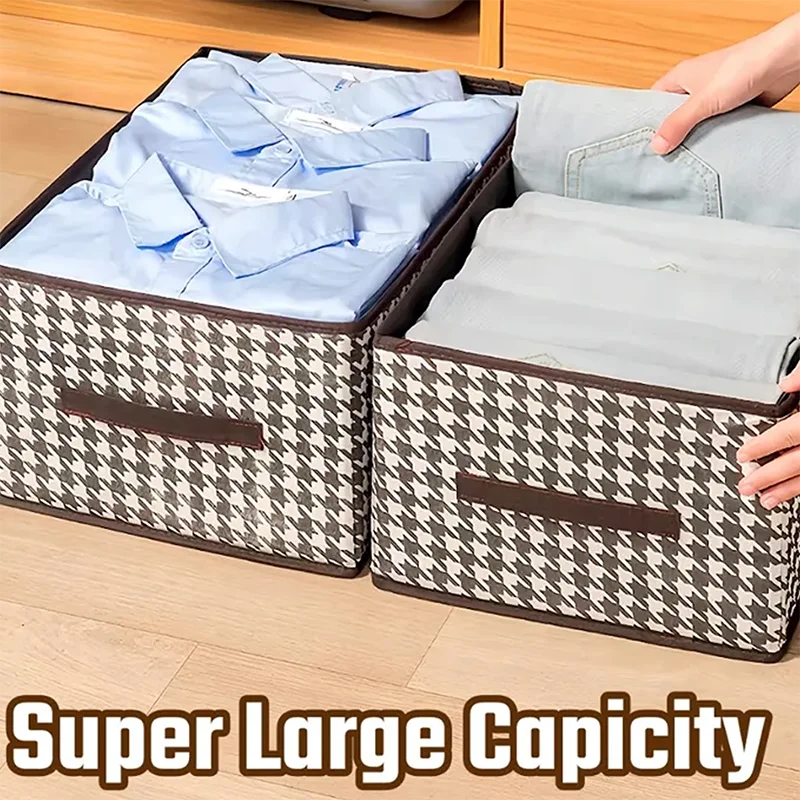 1Pc Containers for Organizing Clothing Foldable Closet Washable Wardrobe Organizers Linen Storage Box Storage image 2