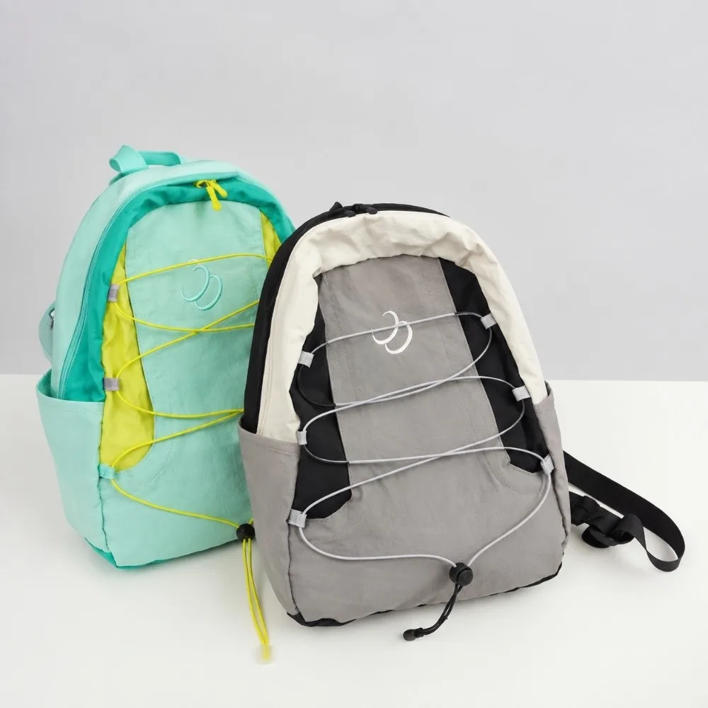 Trendy Vintage Patchwork Backpack Patchwork Design Contrast Color Travel Backpack Versatile Japanese Style Student Schoolbag